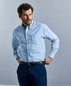 Långärmad Klassisk Oxford Skjorta från Russell – Herr