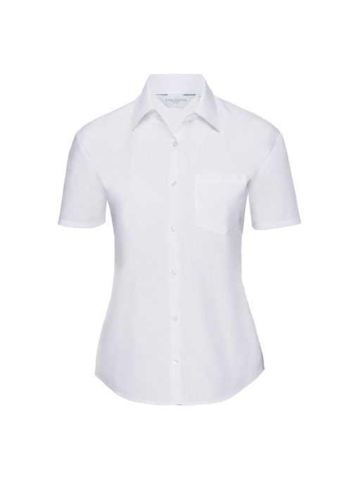 Ladies’ Short Sleeve Classic Polycotton Poplin Shirt från Russell – Damer