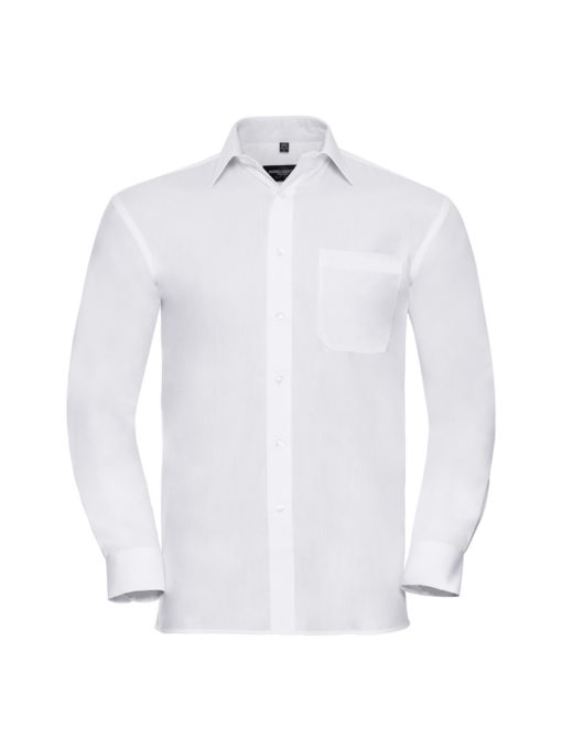 Men’s Long Sleeve Classic Pure Cotton Poplin Shirt från Russell – Herrer