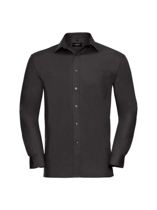 Men’s Long Sleeve Classic Pure Cotton Poplin Shirt från Russell – Herrer