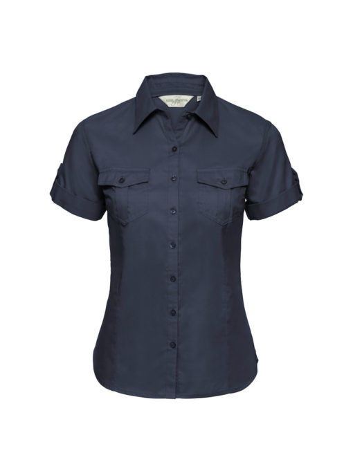 Ladies’ Roll Short Sleeve Fitted Twill Shirt från Russell – Damer