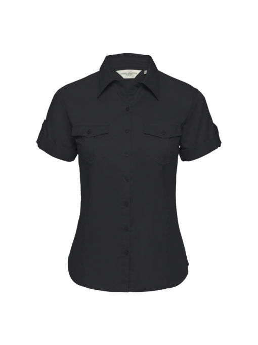 Ladies’ Roll Short Sleeve Fitted Twill Shirt från Russell – Damer