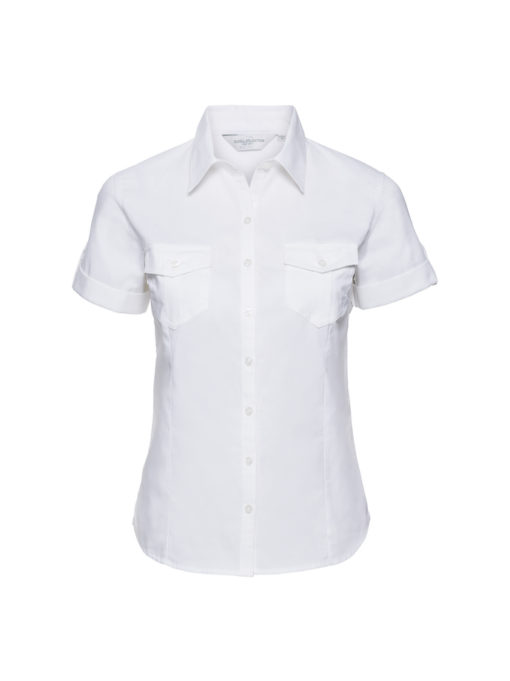 Ladies’ Roll Short Sleeve Fitted Twill Shirt från Russell – Damer