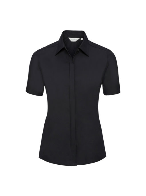 Ladies’ Short Sleeve Fitted Ultimate Stretch Shirt från Russell – Damer