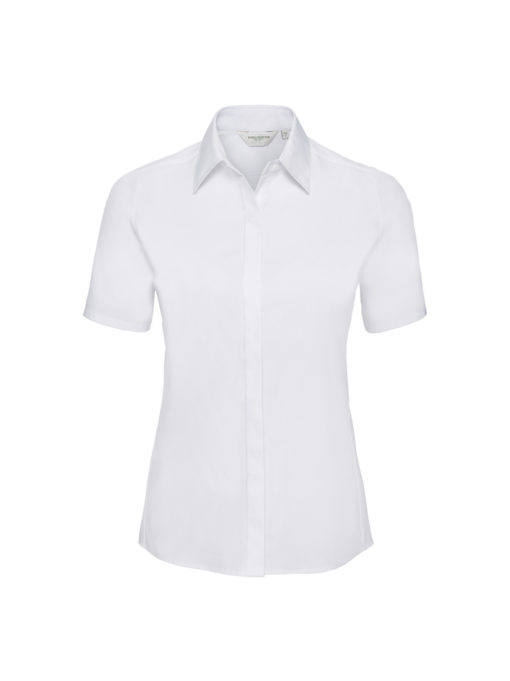 Ladies’ Short Sleeve Fitted Ultimate Stretch Shirt från Russell – Damer
