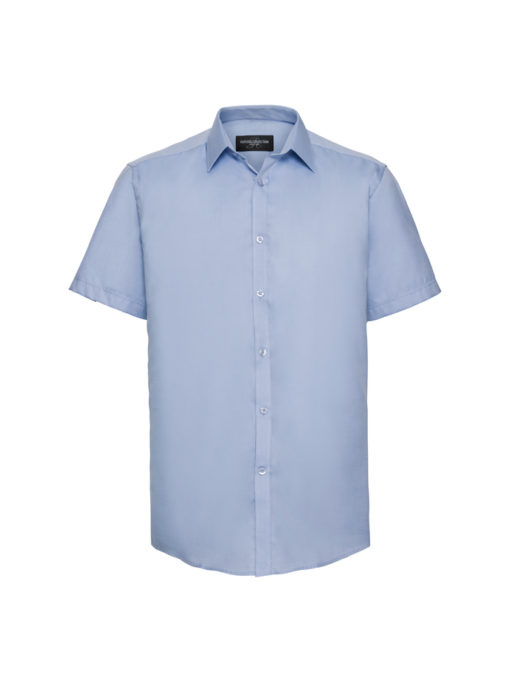 Men’s Short Sleeve Tailored Herringbone Shirt från Russell – Herrer