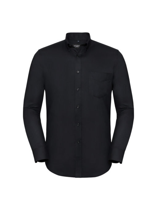 Men’s Long Sleeve Tailored Button-⁠Down Oxford Shirt från Russell – Herrer