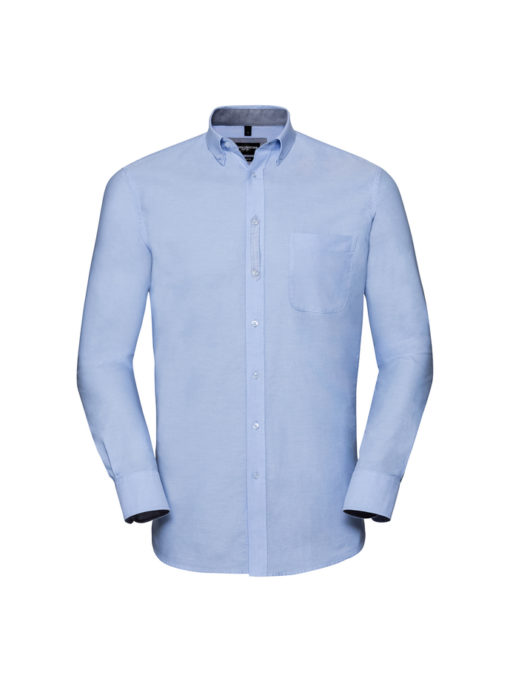 Men’s Long Sleeve Tailored Washed Oxford Shirt från Russell – Herrer