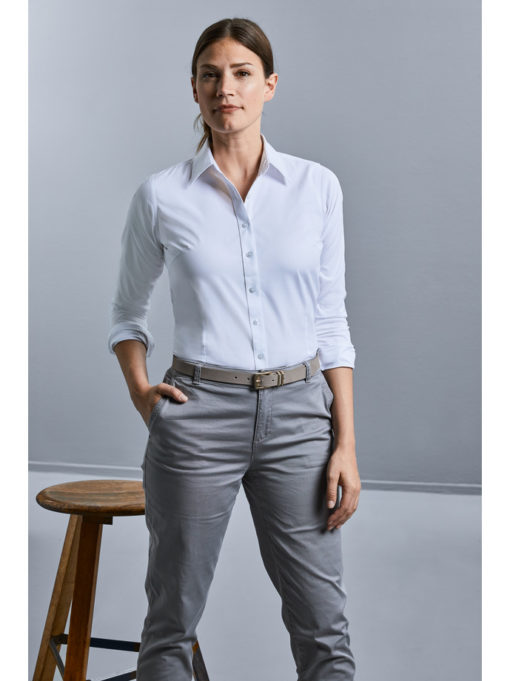 Ladies’ Long Sleeve Tailored Coolmax® Shirt från Russell – Damer