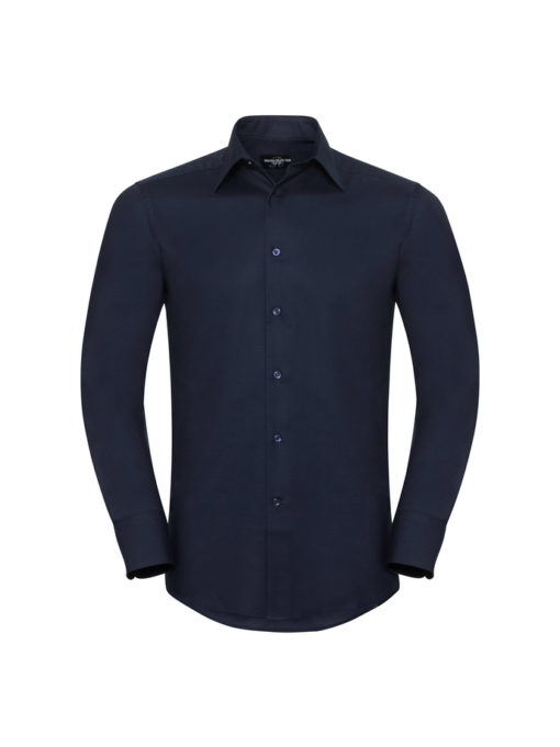 Men’s Long Sleeve Tailored Oxford Shirt från Russell – Herrer