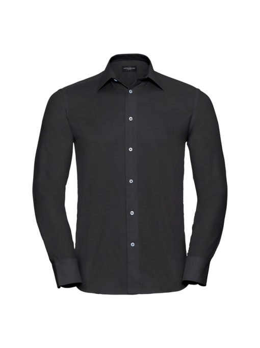 Men’s Long Sleeve Tailored Oxford Shirt från Russell – Herrer