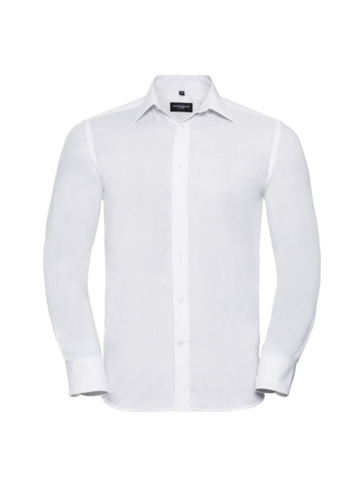 Men’s Long Sleeve Tailored Oxford Shirt från Russell – Herrer