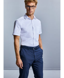 Men’s Short Sleeve Tailored Coolmax® Shirt från Russell – Herrer