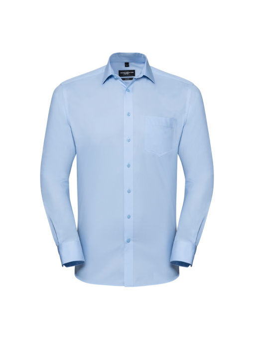 Men’s Long Sleeve Tailored Coolmax® Shirt från Russell – Herrer